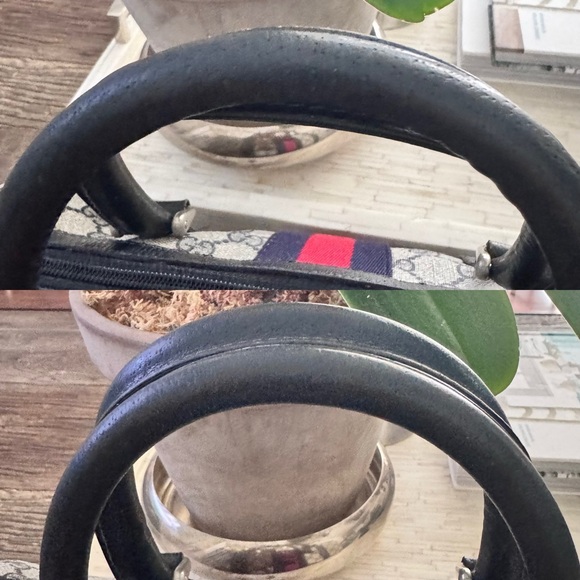 Gucci Doctors Boston Bag  "Accessory Collection" Navy Blue Monogram Canvas - Picture 10 of 16